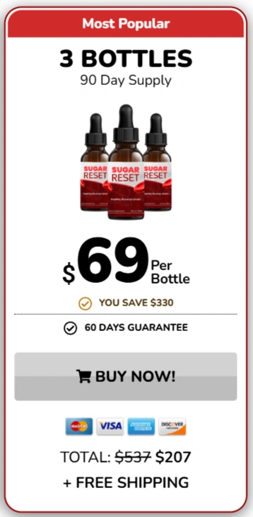 SugarReset 6 bottle package for healthy glucose metabolism support